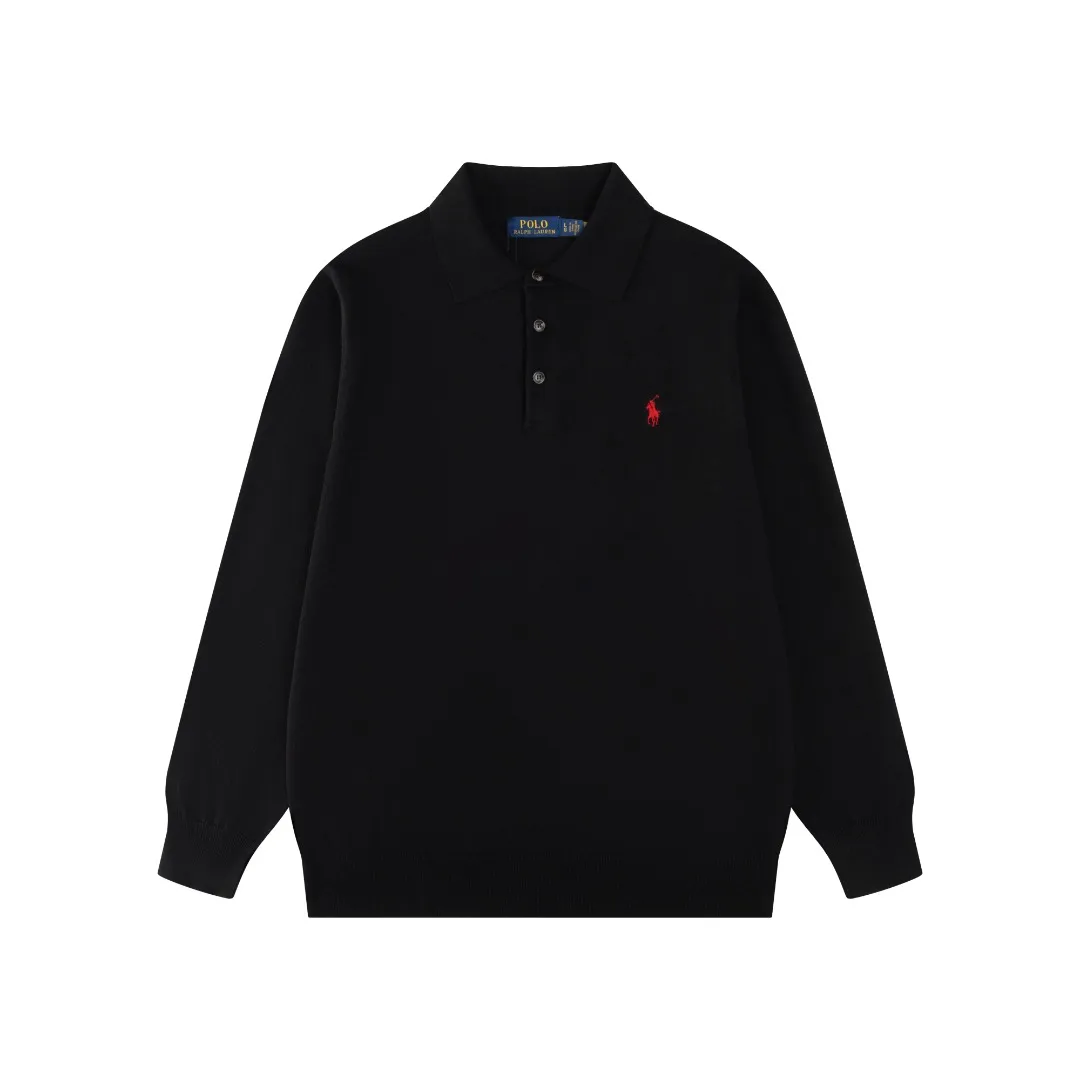 P216 #R81 Ralph Lauren knitted pony embroidered lapel polo shirt three-button pullover open chest long-sleeved sweater Official website synchronization Same style for men and women Sizes: S-XL Color: White Blue Gray Dark Gray Khaki Military Green Navy White Label Navy Blue Red Label Black Red Label Black White Label Pink Classic cotton yarn 100% white cotton High-quality goods Classic styles have always been popular! The workmanship details are very good! The simple lapel polo pullover sweater is always the standard, with classic brand embroidery on the chest! All major stars have the same style! Best for couples. High quality goods! Xinjiang cotton micro-elastic and smooth fabric has excellent quality. Pure cotton is soft and skin-friendly. Size: S M L
